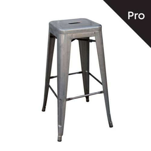 RELIX Σκαμπό Bar-Pro, Μέταλλο Βαφή σε Απόχρωση Metal με Διακοσμητική Σκουριά Ε-00014756 Ε5190,6