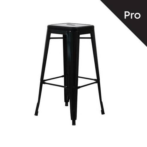 RELIX Σκαμπό Bar-Pro, Μέταλλο Βαφή Μαύρο Ε-00014488 Ε5190,1