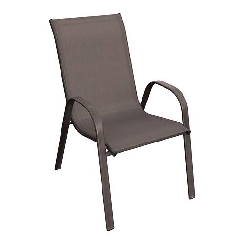 RIO Πολυθρόνα Κήπου-Βεράντας, Μέταλλο Βαφή Καφέ, Τextilene Καφέ, Στοιβαζόμενη Ε-00022094 Ε270,6