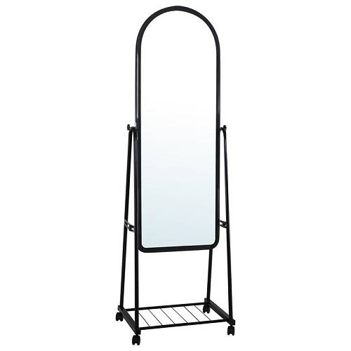 ROLLAND Small Καθρέπτης Δαπέδου, Μέταλλο Βαφή Μαύρο Ε-00021875 Ε7189,1