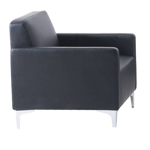 STYLE Πολυθρόνα Σαλονιού Καθιστικού, Pu Μαύρο Ε-00018714 Ε948,12