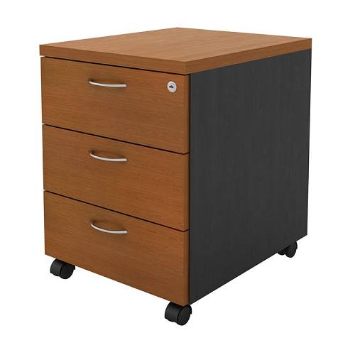 ΣΥΡΤΑΡΙΕΡΑ Τροχήλατη, Με 3 συρτάρια, Απόχρωση Dark Grey - Cherry Ε-00020184 ΕΟ994,1