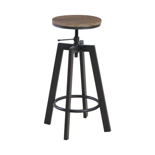 YORK Σκαμπό BAR, Μέταλλο Βαφή Σκούρο Καφέ, Καρυδί, Ρύθμιση Ύψους, Περιστρεφόμενο Ε-00019770 ΕΜ9793,1 (ΣΕΤ ΤΩΝ 2)