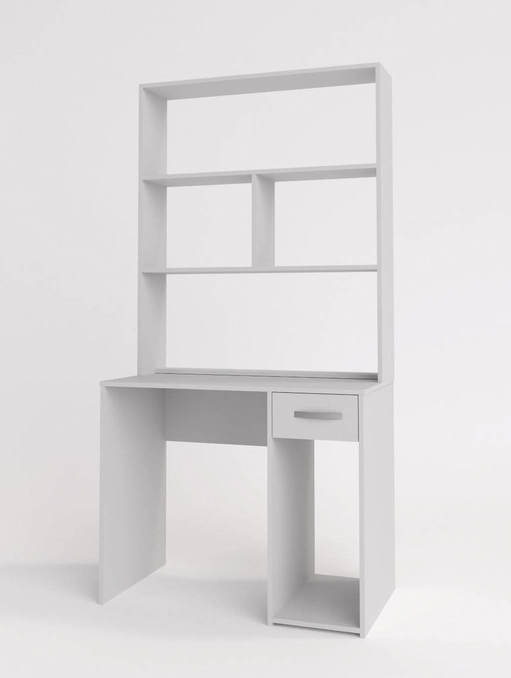 Γραφείο με βιβλιοθήκη Dawn - Light Sonoma Oak (90x50/22x74/107)