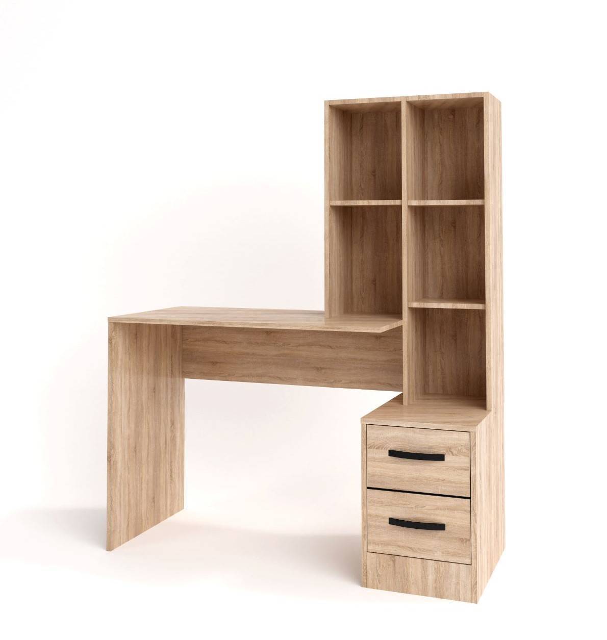 Γραφείο με βιβλιοθήκη Clif - White (117x50x143)