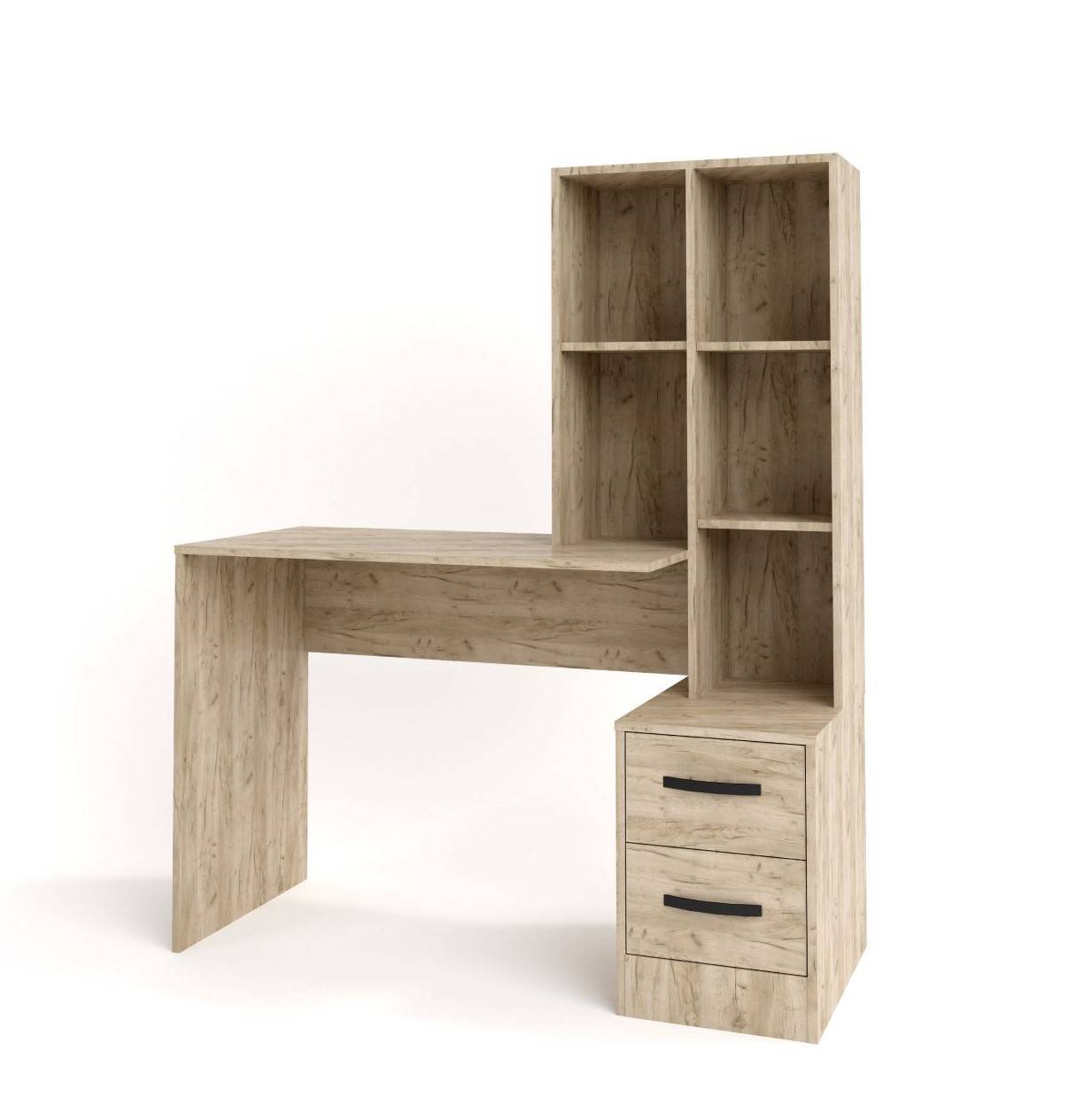 Γραφείο με βιβλιοθήκη Clif - White (117x50x143)