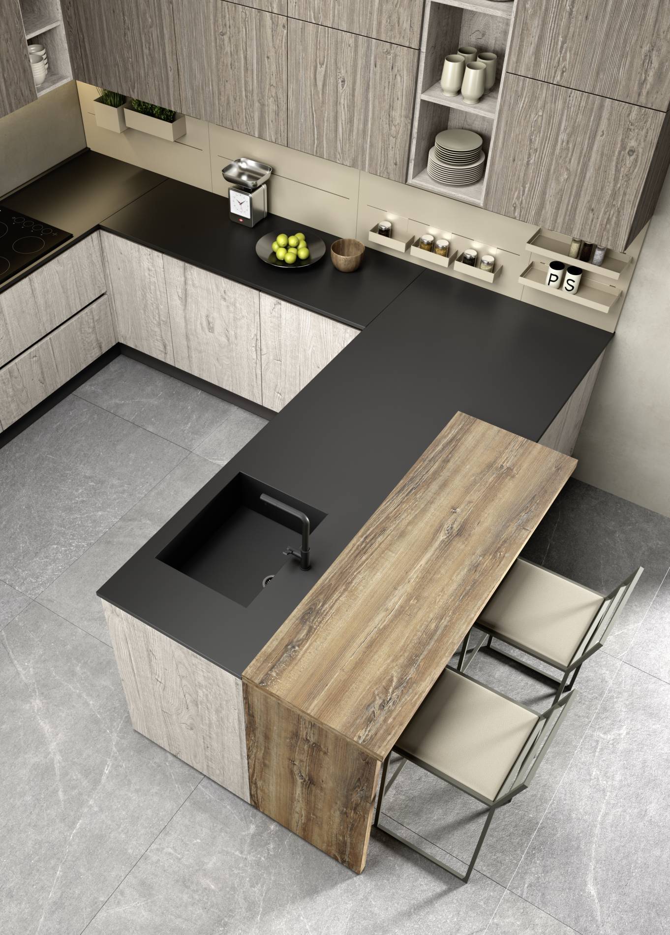 Comporizione Matheria 01 - Έπιπλα κουζίνας