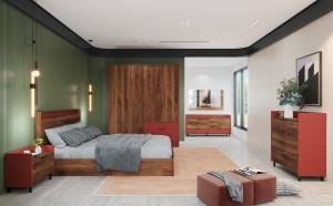 Σετ υπνοδωματίου Dawn - Coast Evoke Oak/Charcoal Flow