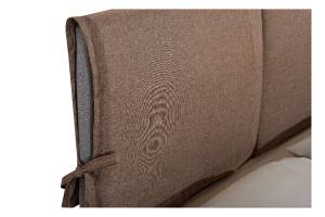 Κρεβάτι διπλό Σύλβια - Καφέ/Γκρι (209x169x120)