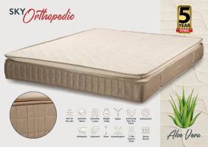 Στρώμα με ανώστρωμα Sky Orthopedic - Aloe Vera 90x190x26cm