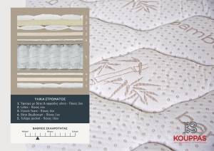 Στρώμα με ανώστρωμα Sky Anatomic 130x190x30cm - Bamboo