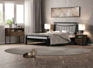 ΧΑΡΙΣ  ΣΕΤ ΚΡΕΒΑΤΟΚΑΜΑΡΑ 4 ΤΕΜ ΞΥΛΟ-ΜΕΤΑΛΛΟ ΓΙΑ ΣΤΡΩΜΑ 160Χ200 ΕΚ