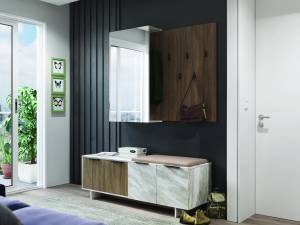 Σετ εισόδου Rain - Grey Craft Oak (150x45x200)