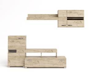 Σύνθεση σαλονιού Torino - Grey Craft Oak (260x40x180)