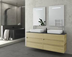 Σετ έπιπλο μπάνιου Instinct 150 Natural Oak Top - 2