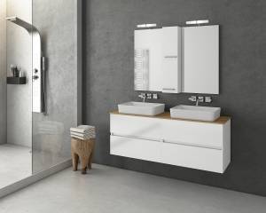Σετ έπιπλο μπάνιου LUXUS 140 White