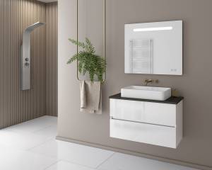 Σετ έπιπλο μπάνιου LUXUS 80 White