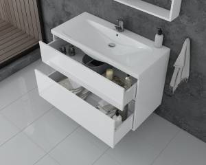 Σετ έπιπλο μπάνιου Instinct 80 White