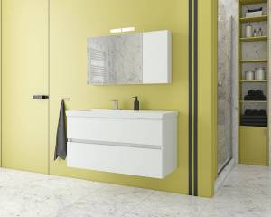 Σετ έπιπλο μπάνιου LUXUS 100 White