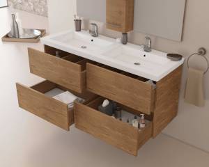 Σετ έπιπλο μπάνιου LUXUS 120 PL Wood