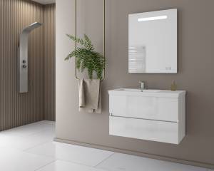 Σετ έπιπλο μπάνιου LUXUS 85 White - 2
