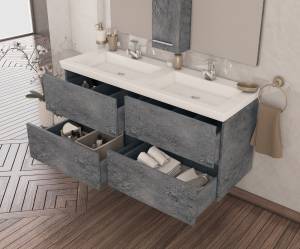 Σετ έπιπλο μπάνιου LUXUS 120 Granite