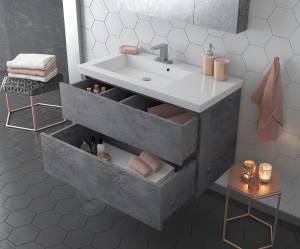 Σετ έπιπλο μπάνιου LUXUS 85 Granite