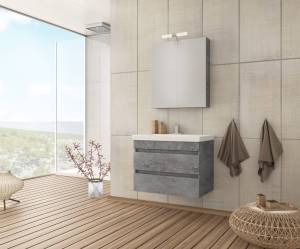 Σετ έπιπλο μπάνιου LUXUS 70 Granite
