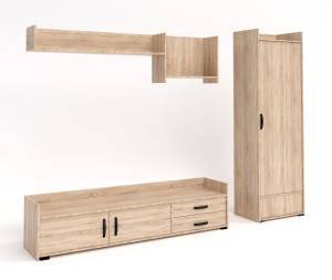 Σύνθεση σαλονιού Dawn - Light Sonoma Oak (180x40/25x45) (60x40x200)