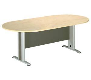 ΣΥΝΕΔΡΙΟΥ Τραπέζι Οβάλ Απόχρωση Dark Grey - Beech Ε-00013011 ΕΟ131,1