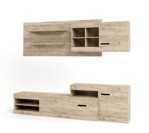 Σύνθεση σαλονιού Napoli - Light Sonoma Oak (253x42x180)