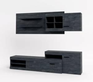 Σύνθεση σαλονιού Napoli - Light Sonoma Oak (253x42x180)