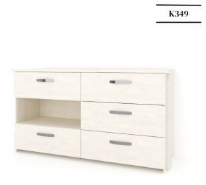 Σετ υπνοδωματίου Moon - Opak White Glossy/Barley Blackwood