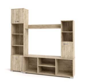 Σύνθεση σαλονιού Verona - Grey Craft Oak (170x30/35x173)