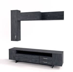 Σύνθεση σαλονιού Rain - Charcoal Flow (200x40/30x200)