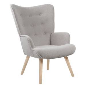 ALMA Πολυθρόνα - Μπερζέρα Σαλονιού - Καθιστικού Φυσικό, Teddy Ύφασμα Ανοιχτό Γκρι, K/D Ε-00024651 Ε7141,60