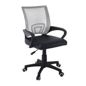 BF2101-P Πολυθρόνα Γραφείου χωρίς Ανάκλιση Mesh Γκρι - Μαύρο Pu ( Συσκ. 1 ) Ε-00023265 ΕΟ254,1PC