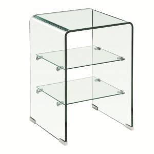 GLASSER Κομοδίνο Clear  2 Ράφια - Γυαλί 10mm / 5mm Ε-00020209 ΕΜ729,1
