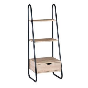 Ραφιέρα Μέταλλο Βαφή Μαύρο, Απόχρωση Σημύδας Ε-00020871 ΕΟ428