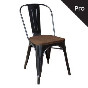 RELIX Wood Καρέκλα-Pro, Μέταλλο Βαφή Μαύρο, Απόχρωση Ξύλου Dark Oak Ε-00015496 Ε5191W,11