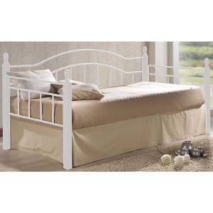 VINCENT Daybed Κρεβάτι Μονό Μέταλλο Βαφή Άσπρο, Ξύλο Ασπρο Ε-00017402 Ε8072,1
