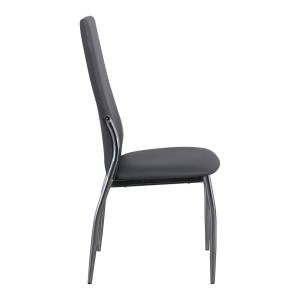 FRESH Καρέκλα Tραπεζαρίας Κουζίνας Μέταλλο Χρώμιο, Pvc Γκρι Ε-00022118 ΕΜ903,7 (ΣΕΤ ΤΩΝ 4)