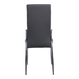 FRESH Καρέκλα Tραπεζαρίας Κουζίνας Μέταλλο Χρώμιο, Pvc Γκρι Ε-00022118 ΕΜ903,7 (ΣΕΤ ΤΩΝ 4)