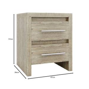 KENNEL Κομοδίνο 2 Συρτάρια, Απόχρωση Sonoma Ε-00023444 Ε765,2