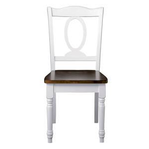 NAPOLEON Καρέκλα Tραπεζαρίας Ξύλο Άσπρο, Καρυδί Ε-00019332 Ε7072,5 (ΣΕΤ ΤΩΝ 2)
