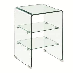 GLASSER Κομοδίνο Clear  2 Ράφια - Γυαλί 10mm / 5mm Ε-00020209 ΕΜ729,1