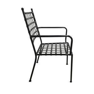 PATON Πολυθρόνα Κήπου Βεράντας, Μέταλλο Βαφή Μαύρο Mesh Ε-00020290 Ε5143,2
