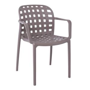 DENON Πολυθρόνα Στοιβαζόμενη Πολυπροπυλένιο (PP) Καφέ Mocha Ε-00020365 Ε376,3 (ΣΕΤ ΤΩΝ 4)