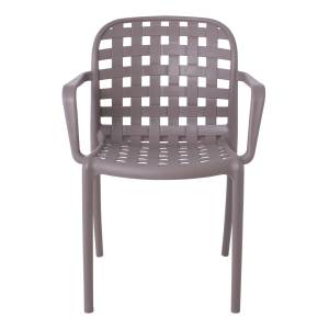 DENON Πολυθρόνα Στοιβαζόμενη Πολυπροπυλένιο (PP) Καφέ Mocha Ε-00020365 Ε376,3 (ΣΕΤ ΤΩΝ 4)