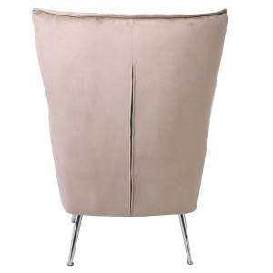 CROMA Πολυθρόνα - Μπερζέρα Σαλονιού - Καθιστικού, Ύφασμα Ανοιχτό Καφέ Velure Ε-00021070 Ε7138,8